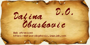 Dafina Obušković vizit kartica
